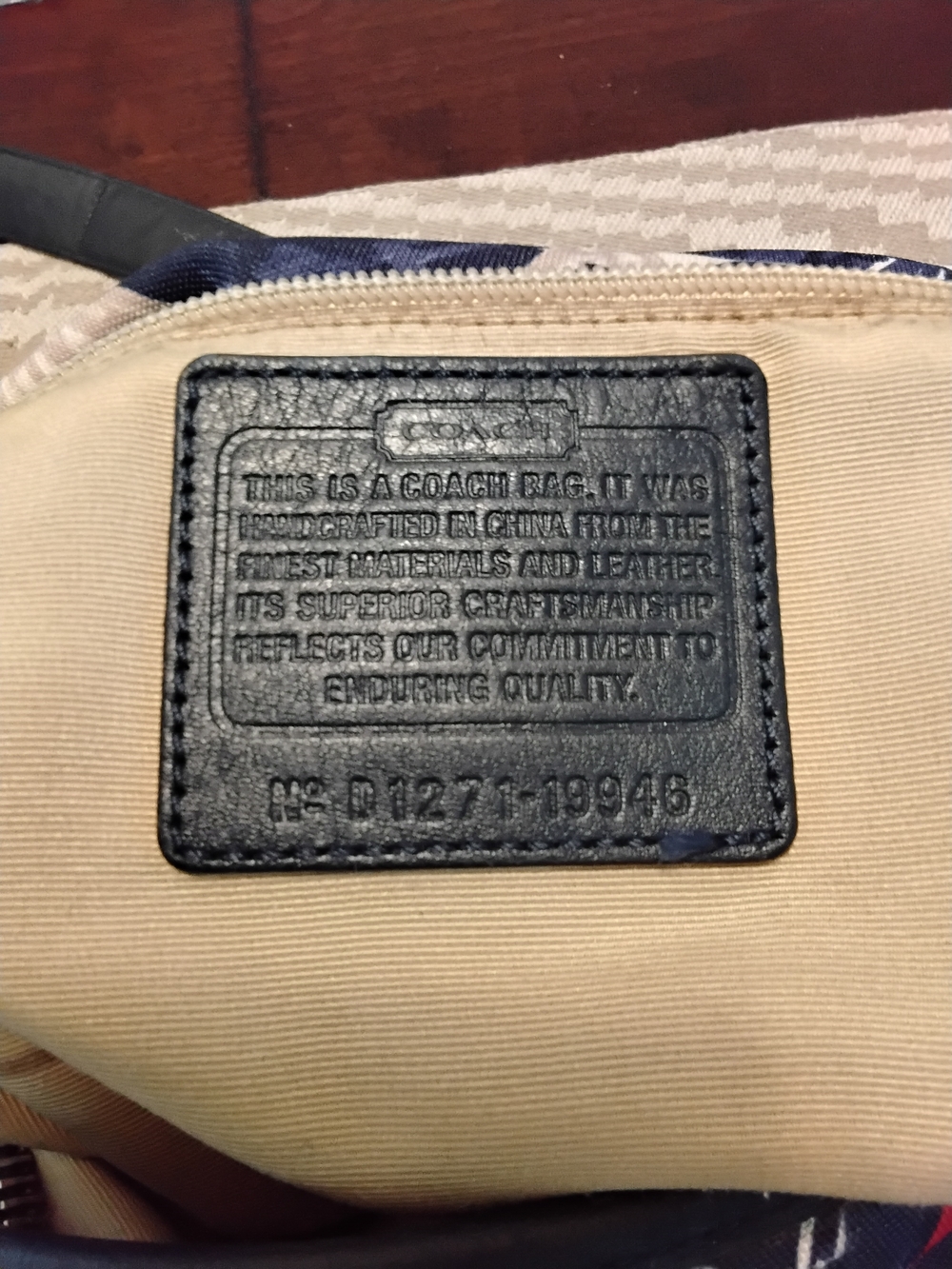 Coach Navy Multicolor Circle-Print Vintage Duffle Bag - Picture 8 of 10